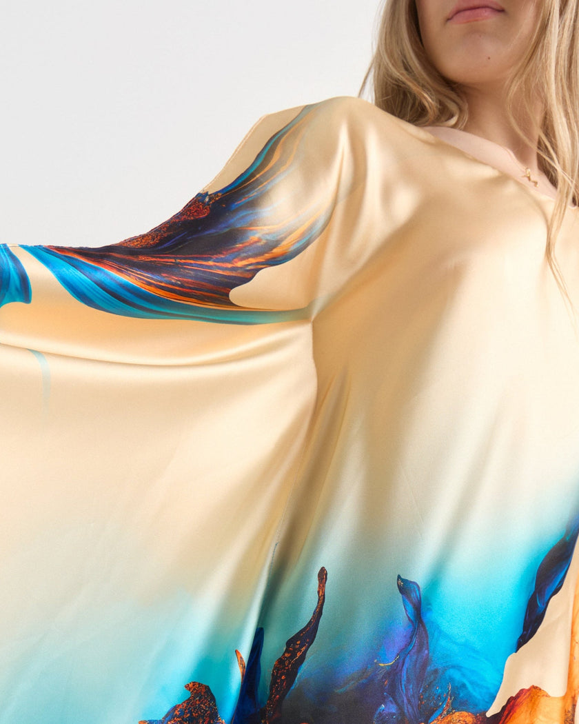 Túnica de Seda Natural Estampada – Marrakech