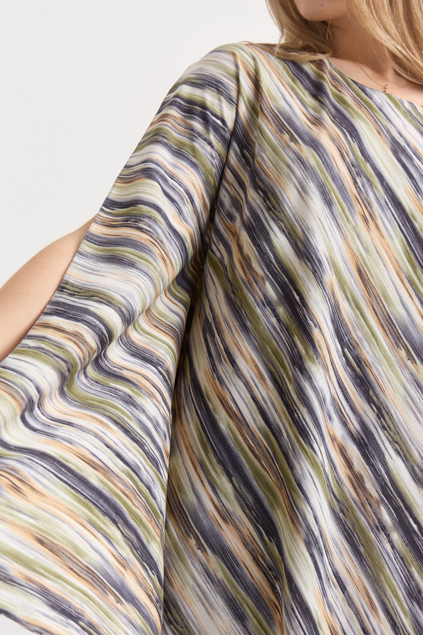 Túnica de Seda Estampada- Montaña de Jade