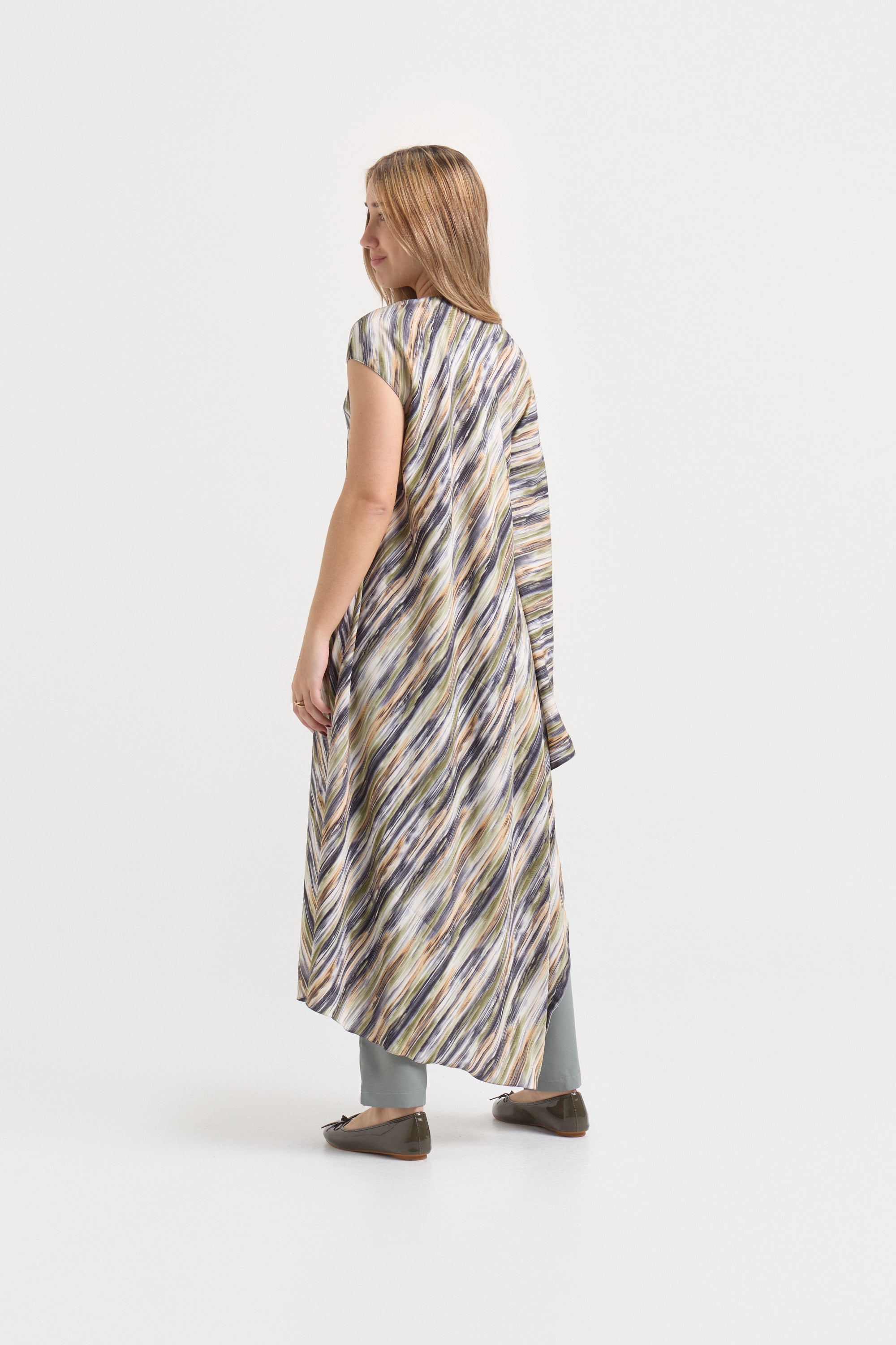 Túnica de Seda Estampada- Montaña de Jade