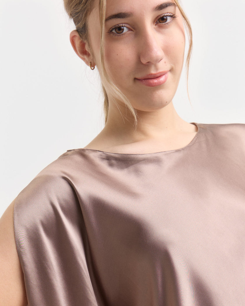 Túnica de Seda Natural – Hojas de Te