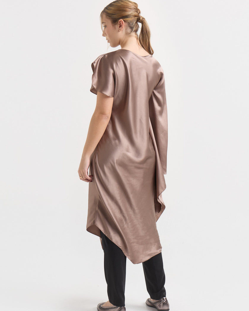 Túnica de Seda Natural – Hojas de Te