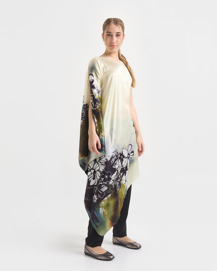 Túnica de Seda Natural Estampada – Yunnan Pétalo