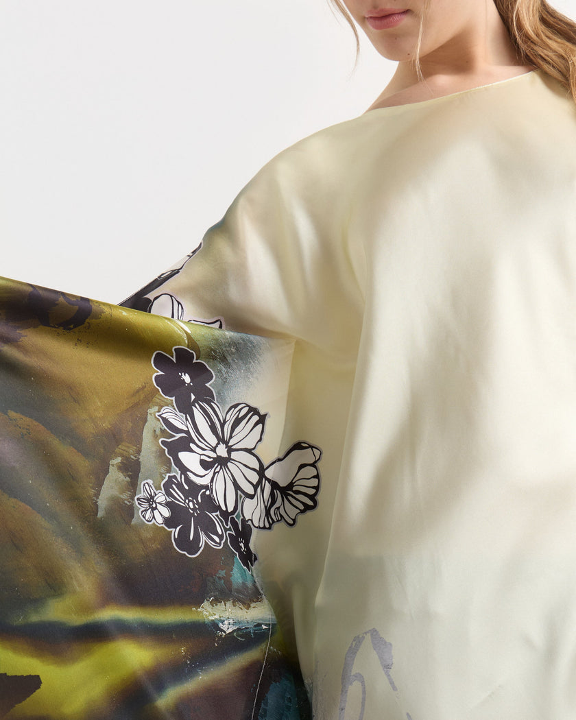 Túnica de Seda Natural Estampada – Yunnan Pétalo