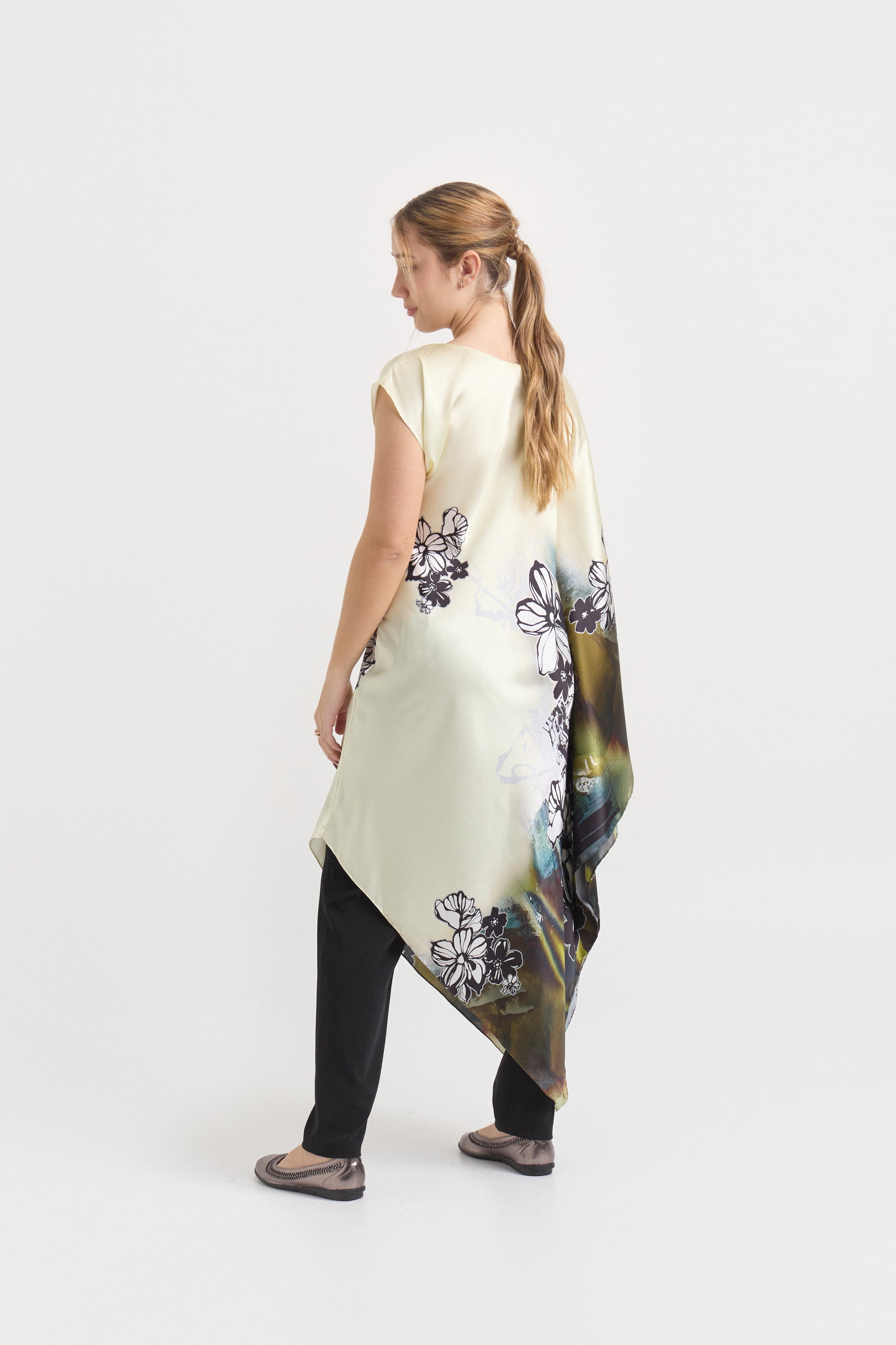 Túnica de Seda Natural Estampada – Yunnan Pétalo