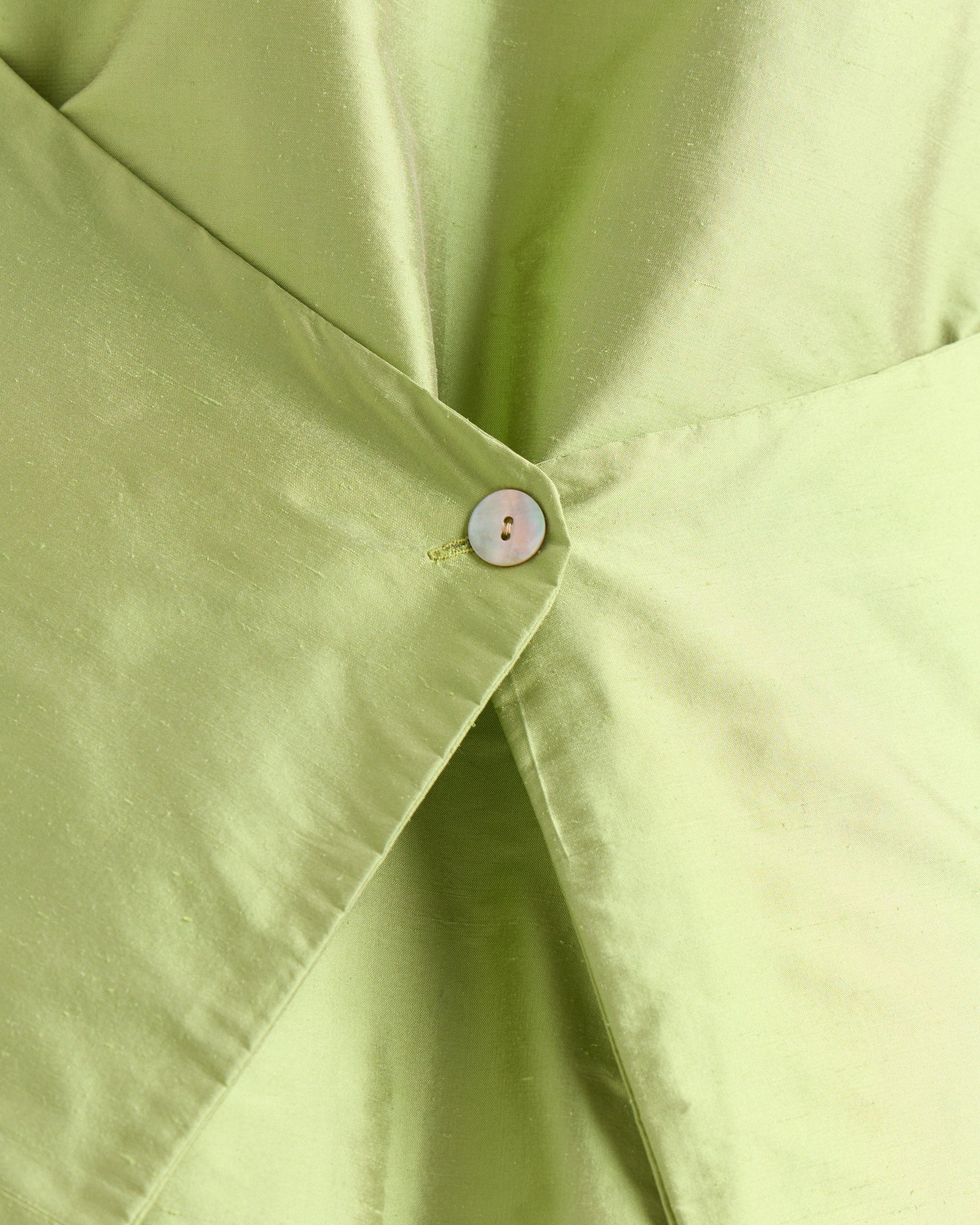 Vestido Loto Jade — Shantung de Seda