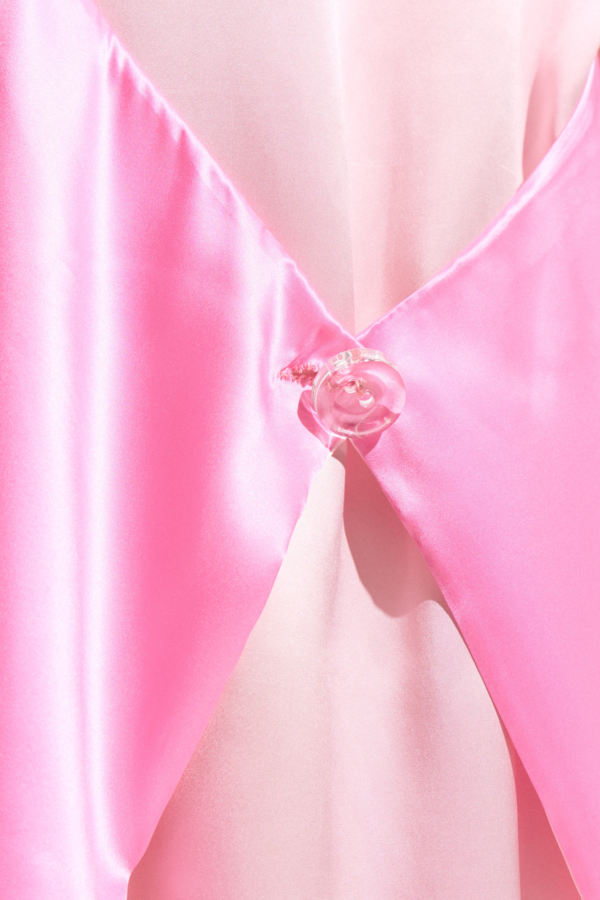 Vestido Midi Asimétrico Bicolor de Seda Pura 