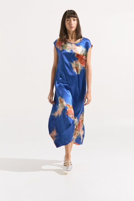 Vestido de Seda “Jardín Cobalto”