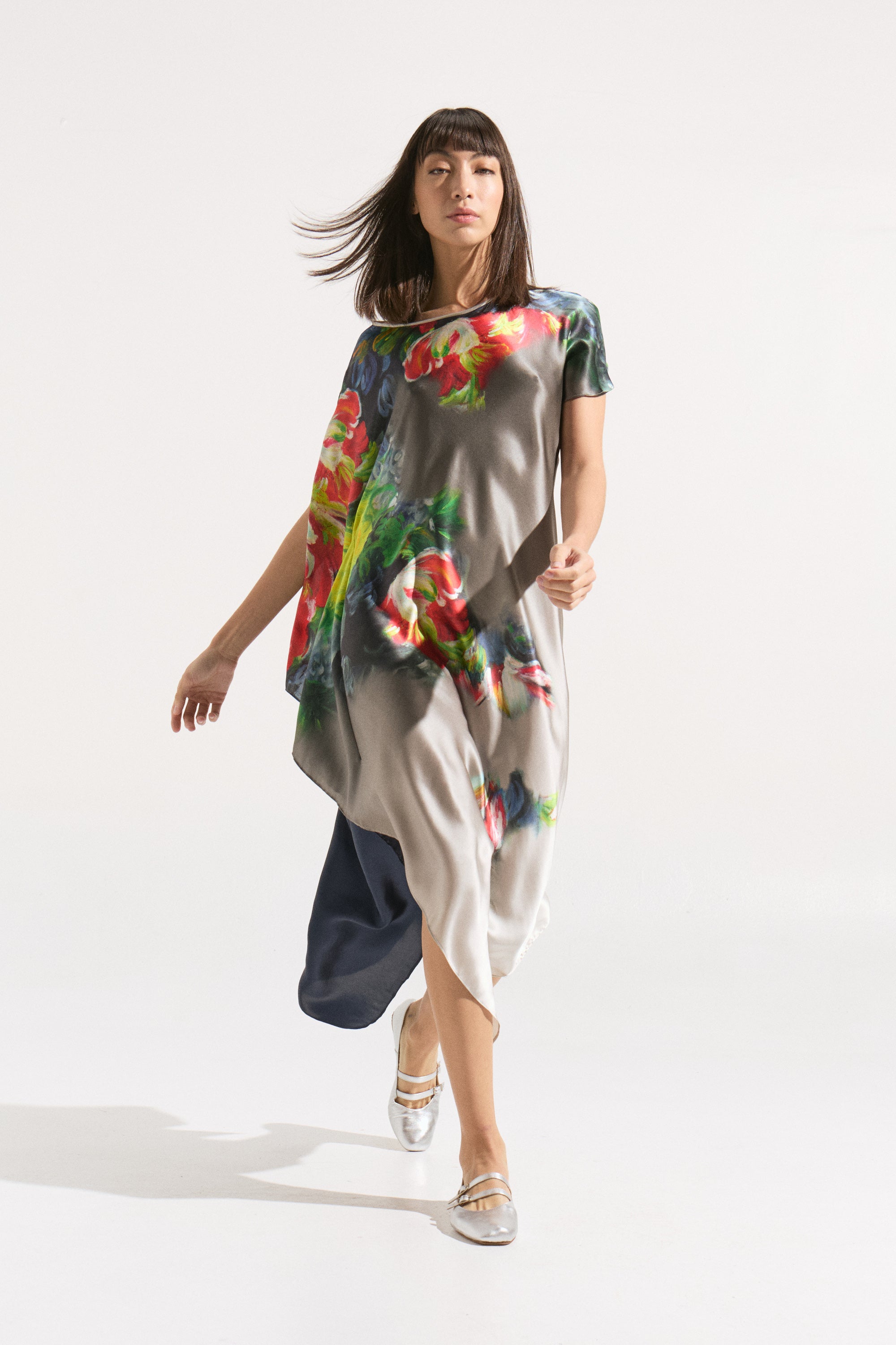 Túnica de Seda “Jardín en Niebla”