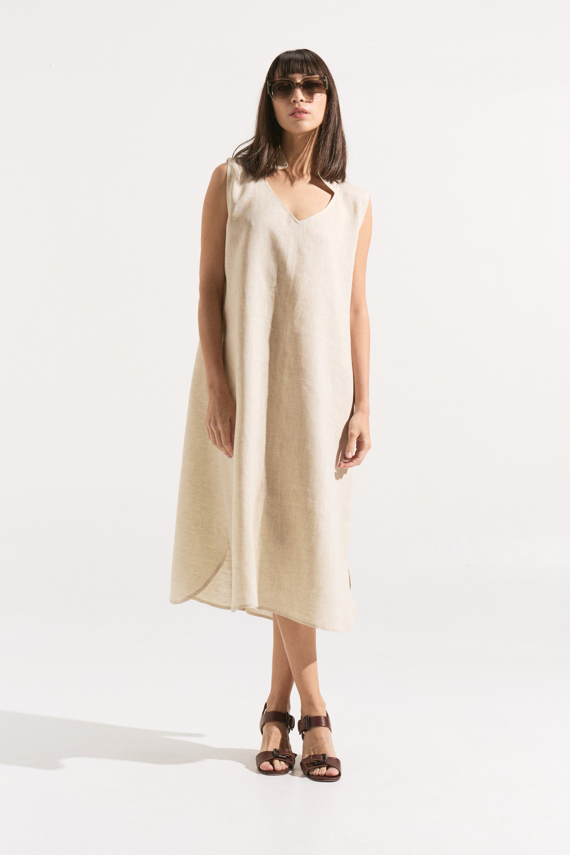Vestido de Lino “Duna Natural”