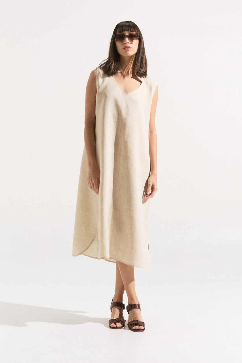 Vestido de Lino “Duna Natural”