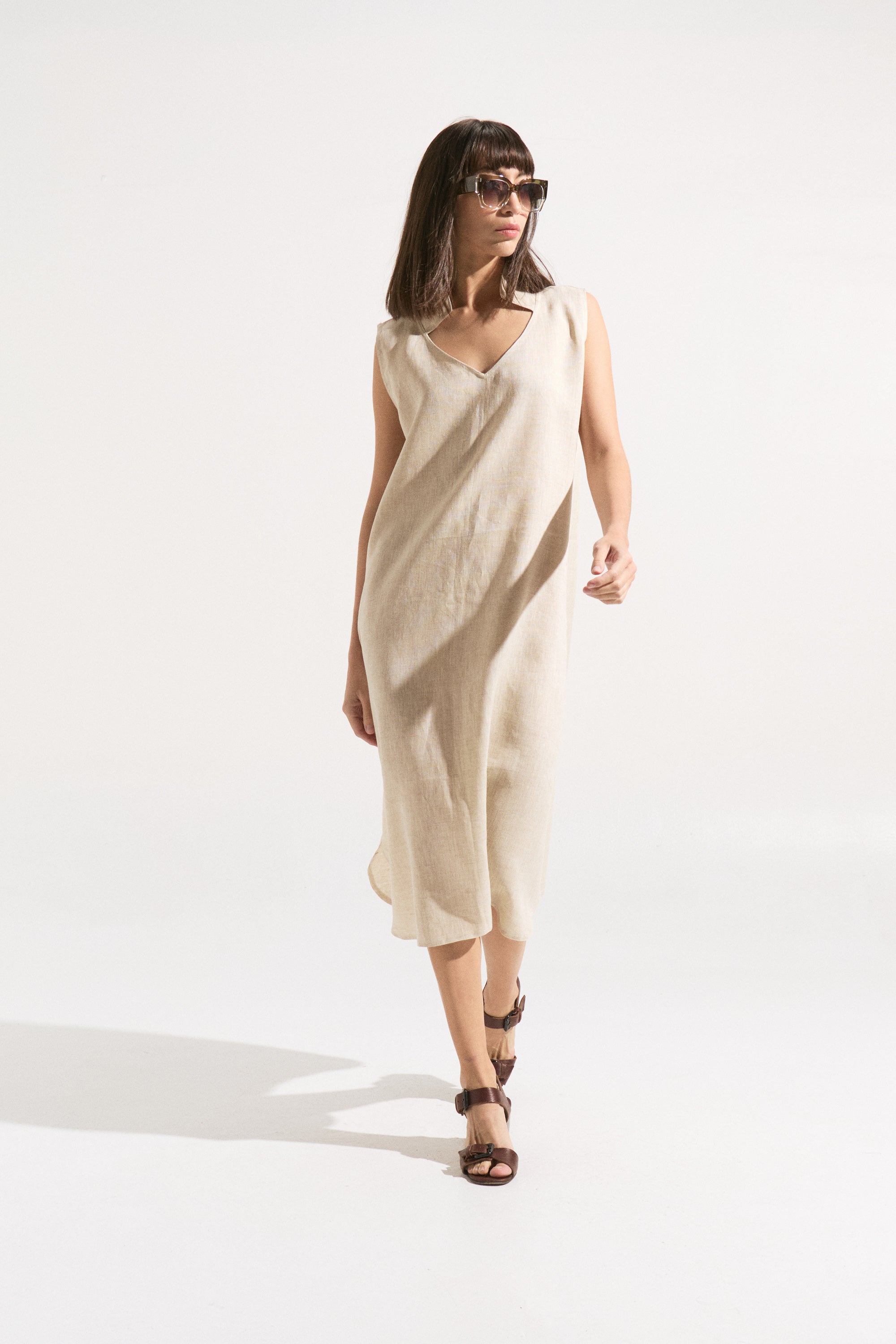 Vestido de Lino “Duna Natural”