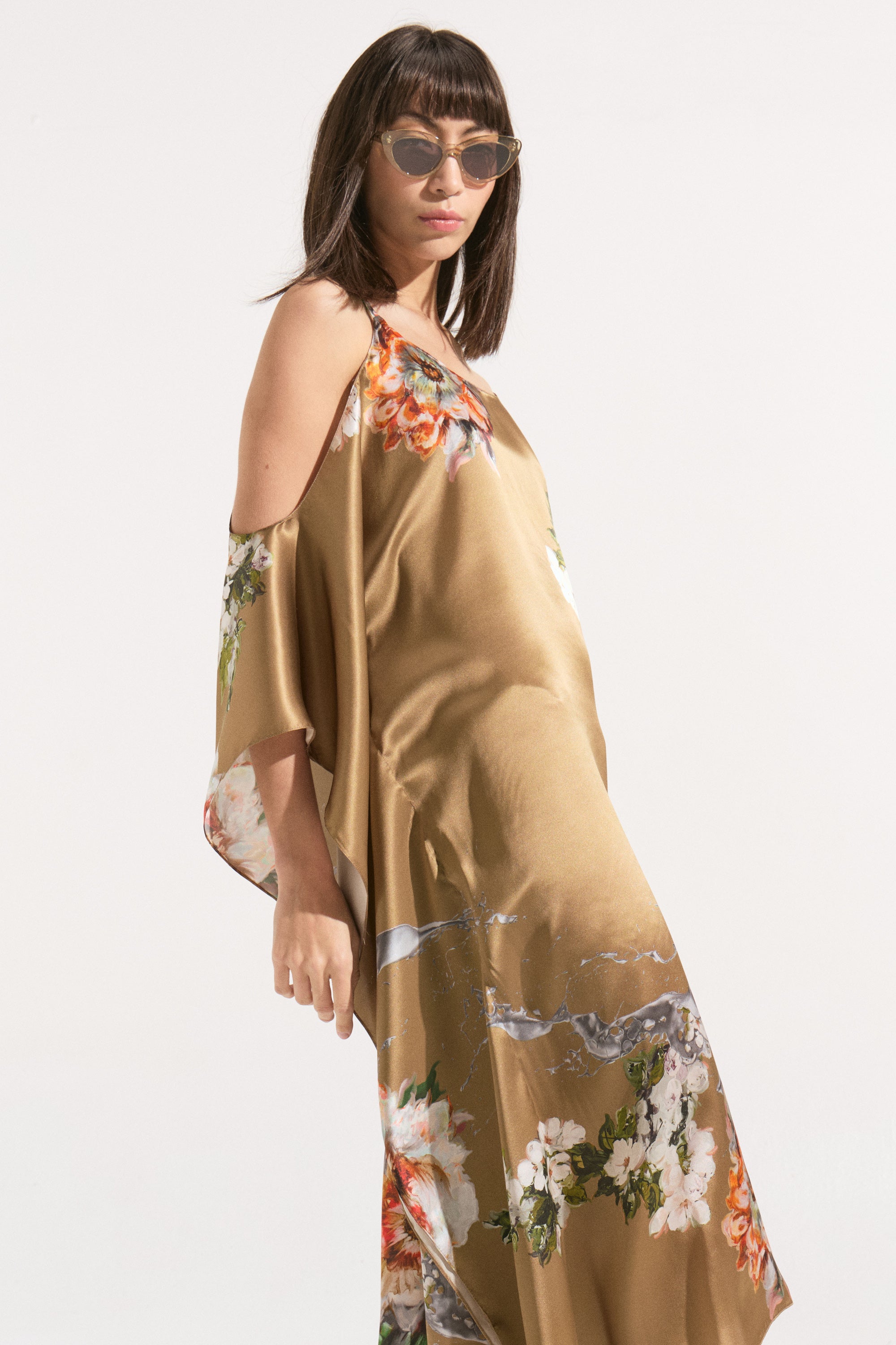 Vestido de Seda “Jardín Ámbar”