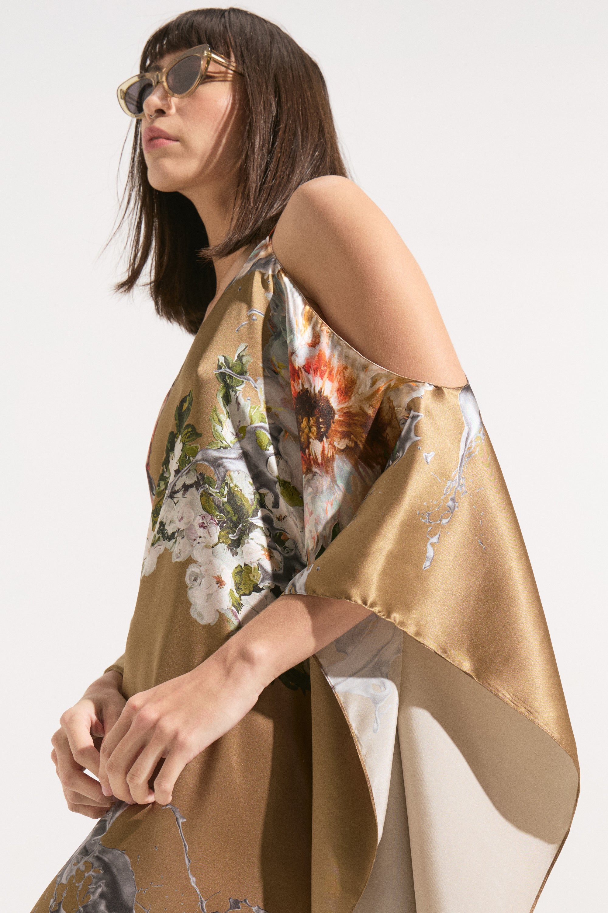 Vestido de Seda “Jardín Ámbar”