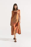 Vestido Seda & Lino “Hoja Terracota”
