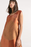 Vestido Seda & Lino “Hoja Terracota”