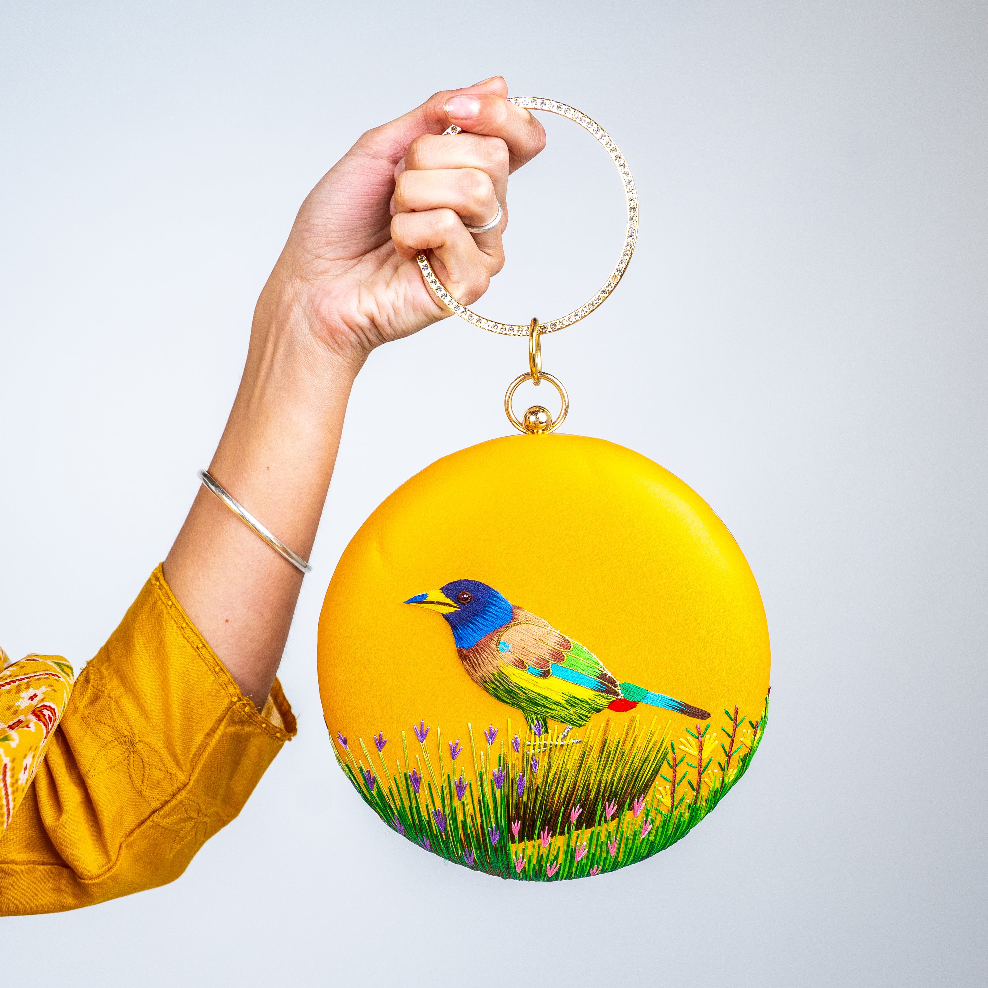 Set Kurta en Algodón/Seda con Pantalón y Dupatta