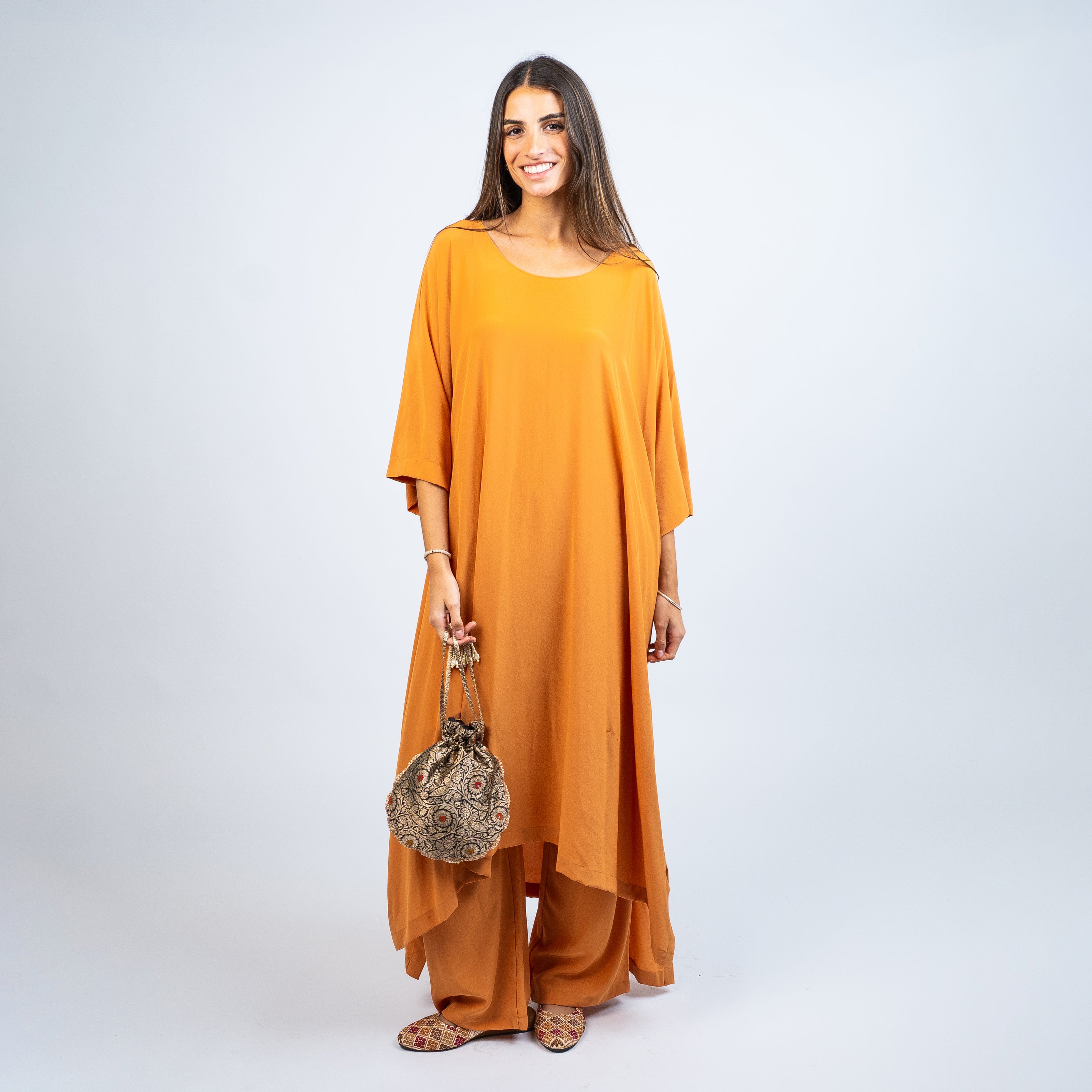 Set Túnica en Seda Natural + Pantalón en Seda