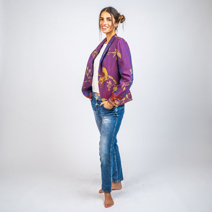 Blazer de Cashemere y Seda Estampado