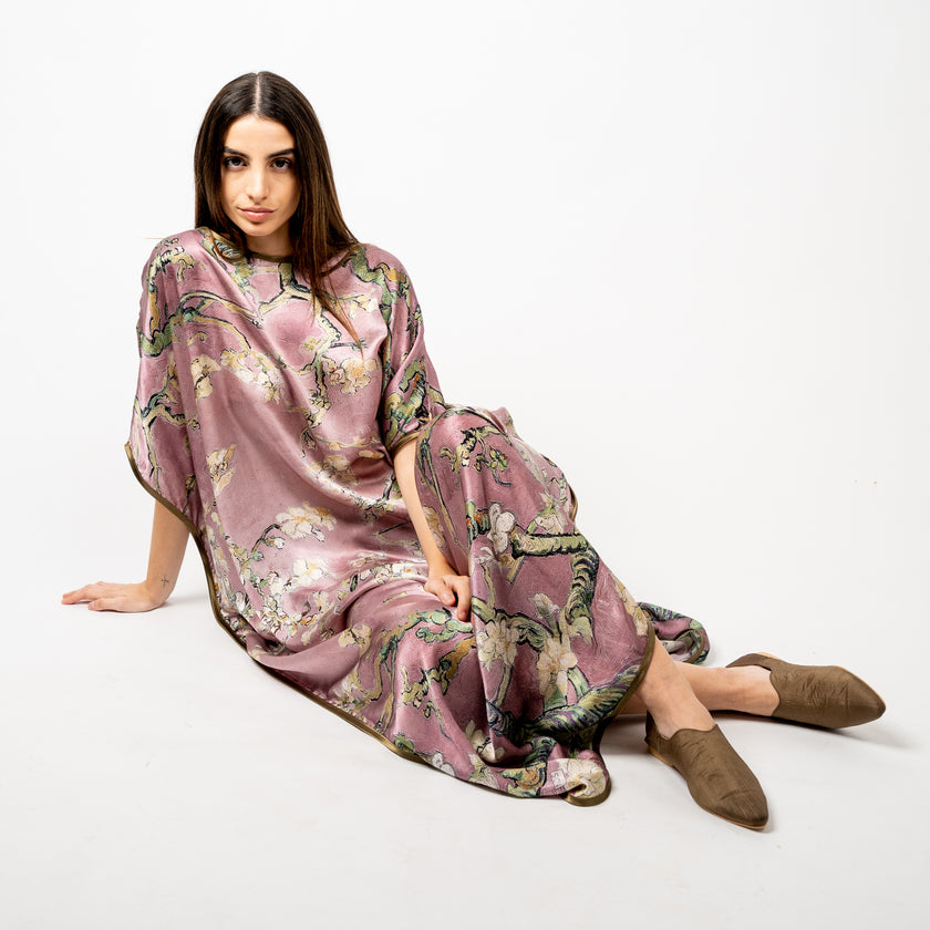 Túnica en Seda Natural Estampada