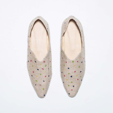 Babus Lino Beige con Pintitas - Beige Jaspe