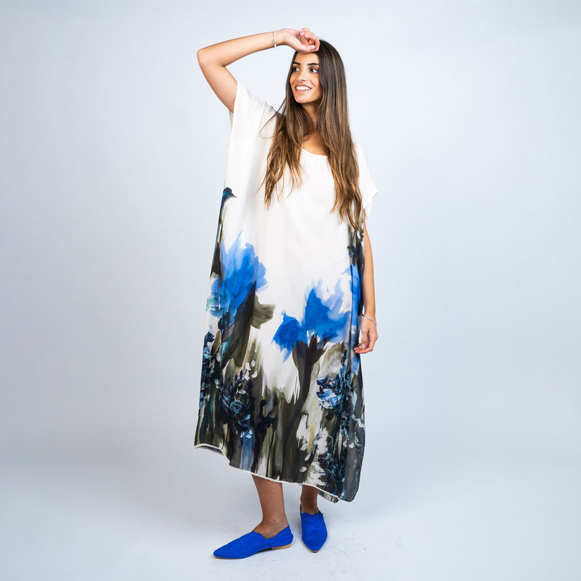 Túnica en Seda Natural Estampada