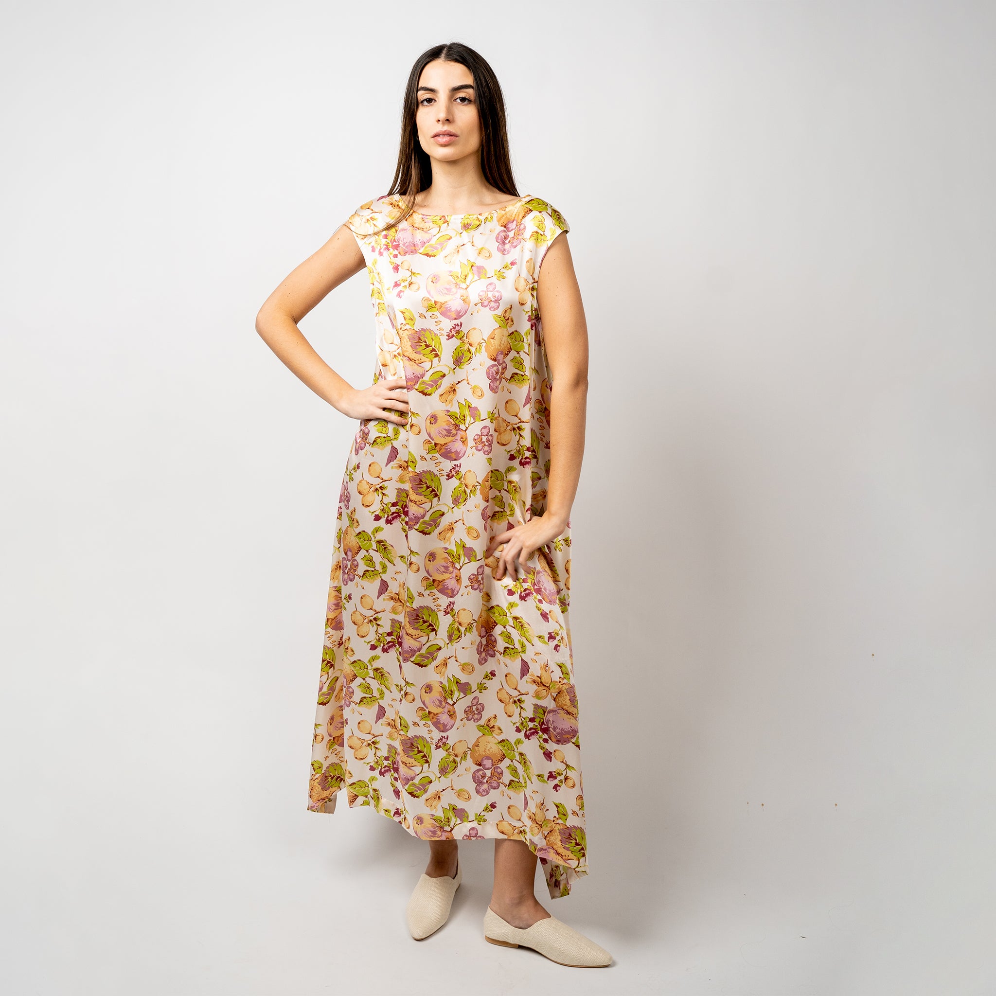 Túnica en Seda Natural Estampada