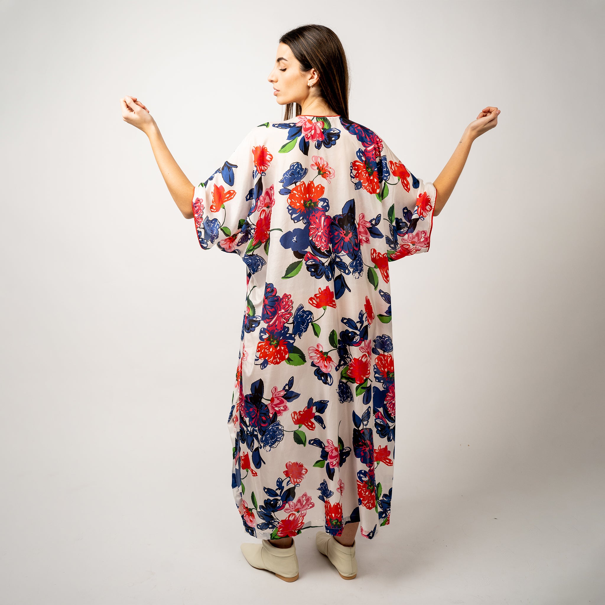 Túnica en Georgette de Seda Estampada