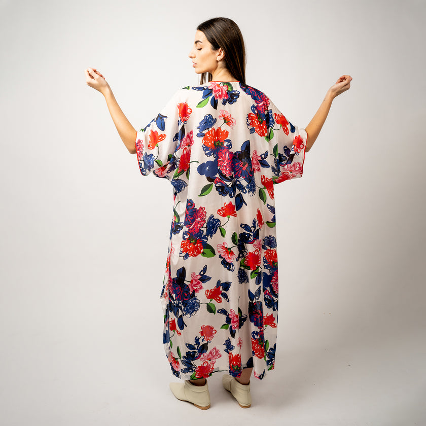 Túnica en Georgette de Seda Estampada