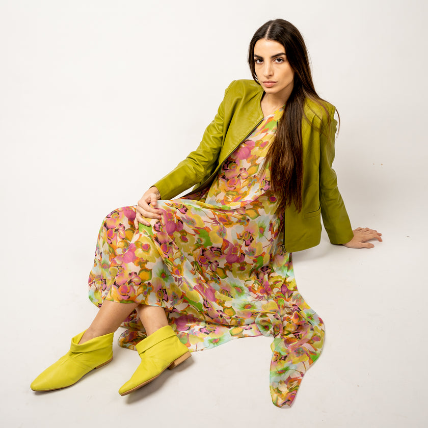 Túnica en Gasa de Seda Estampada