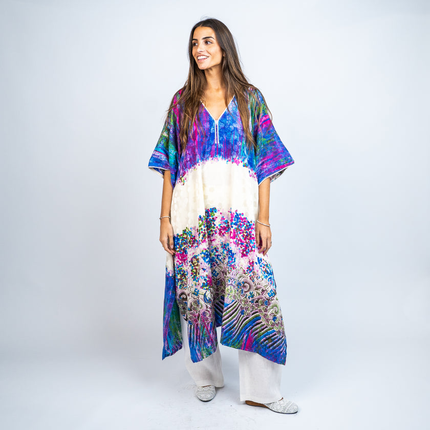 Túnica en Seda Natural Estampada