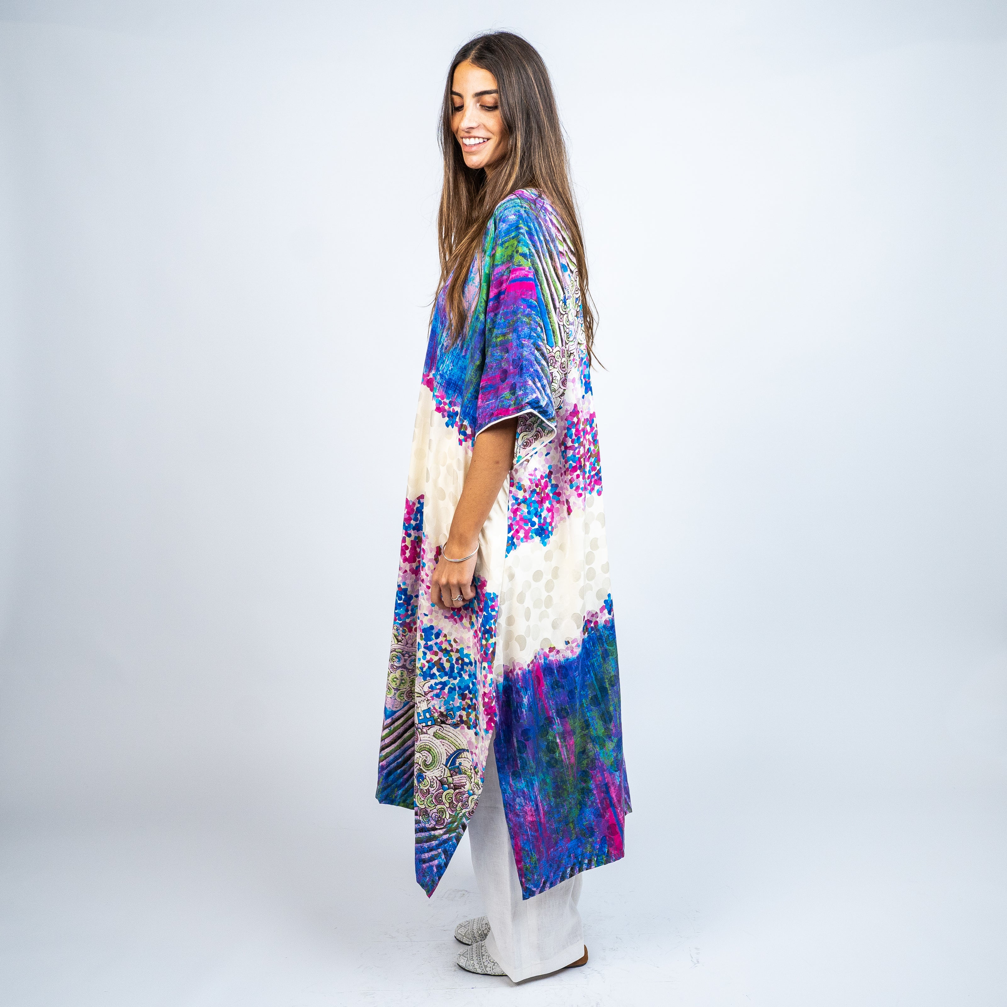 Túnica en Seda Natural Estampada