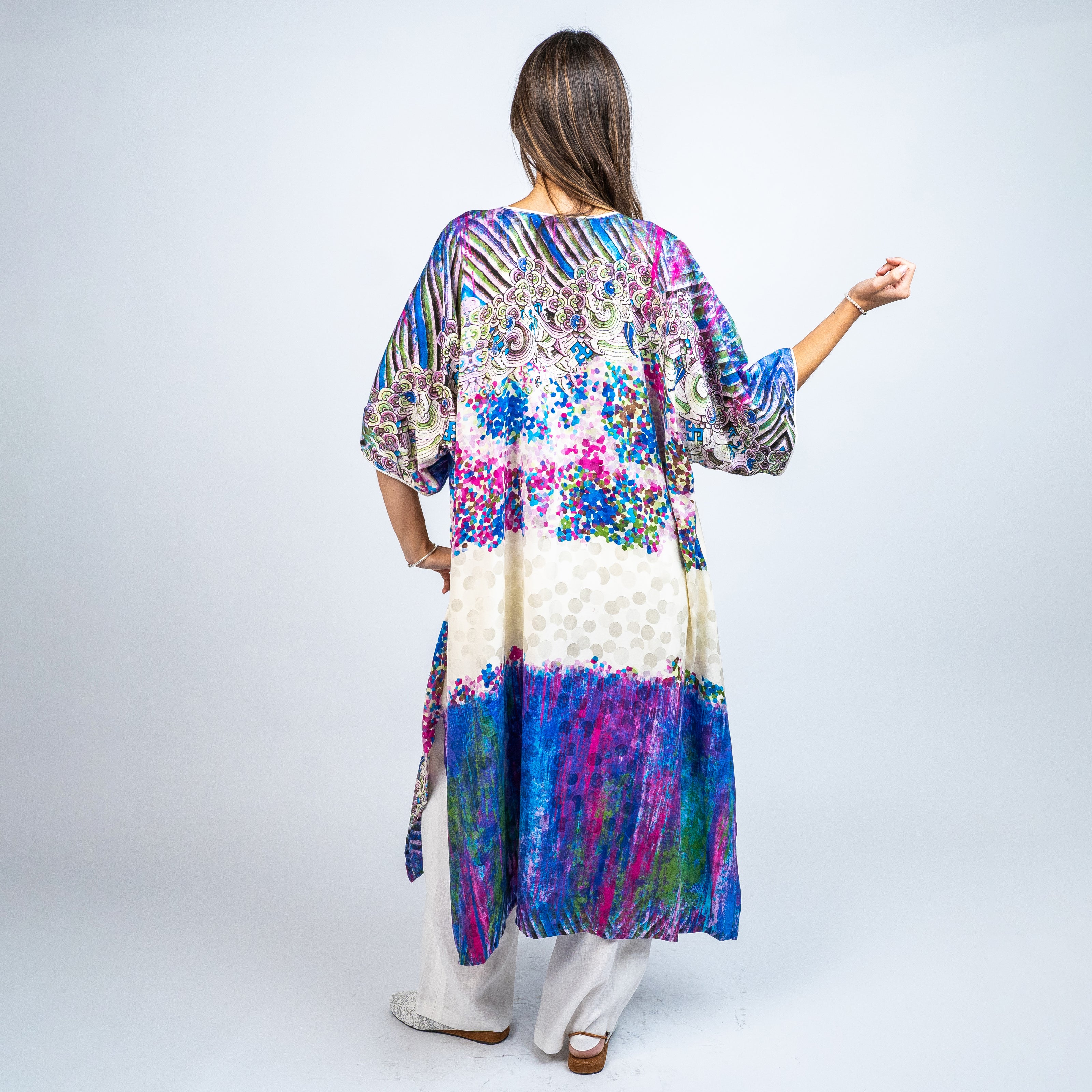 Túnica en Seda Natural Estampada