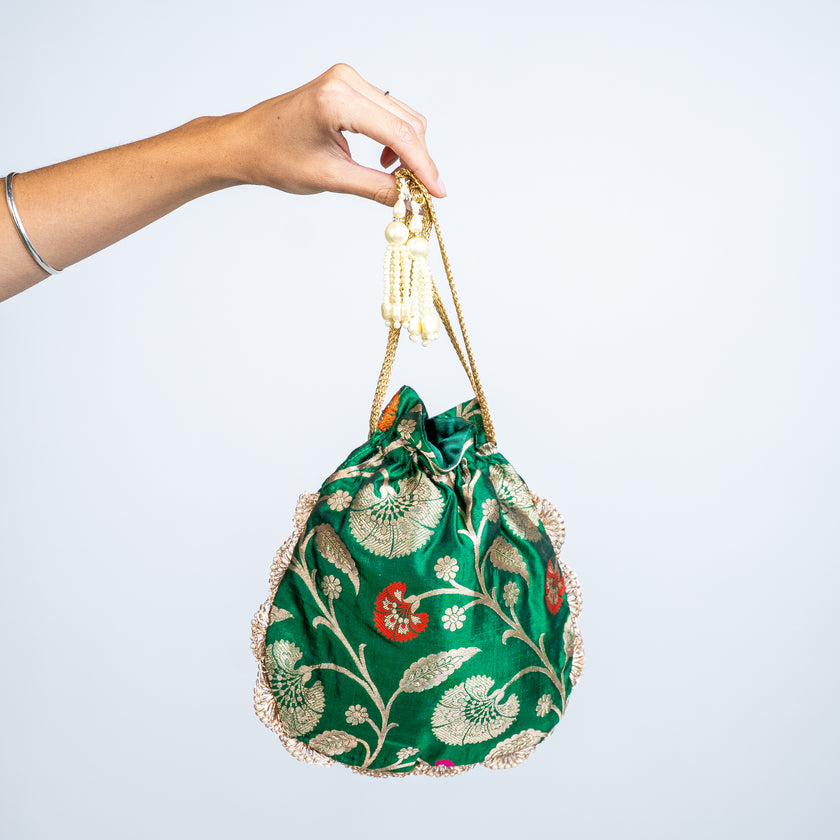 Set Kurta en Algodón/Seda con Pantalón y Dupatta