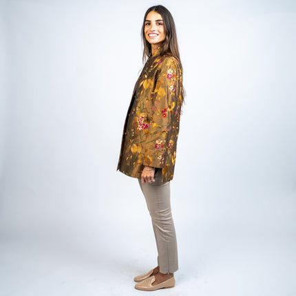 Blazer en Algodón y Seda Bordado