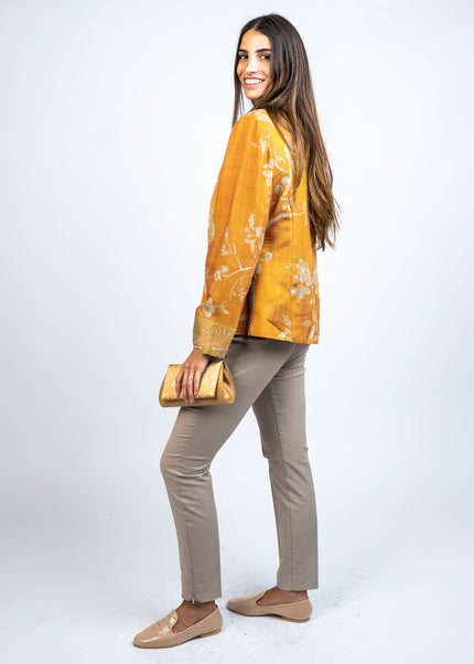 Blazer de Cashemere y Seda Estampado