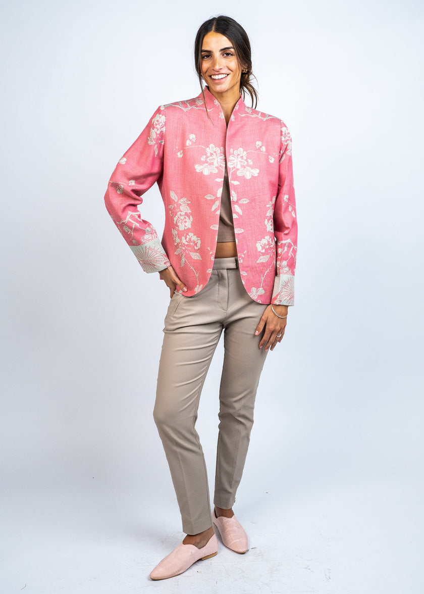 Blazer de Cashemere y Seda Estampado