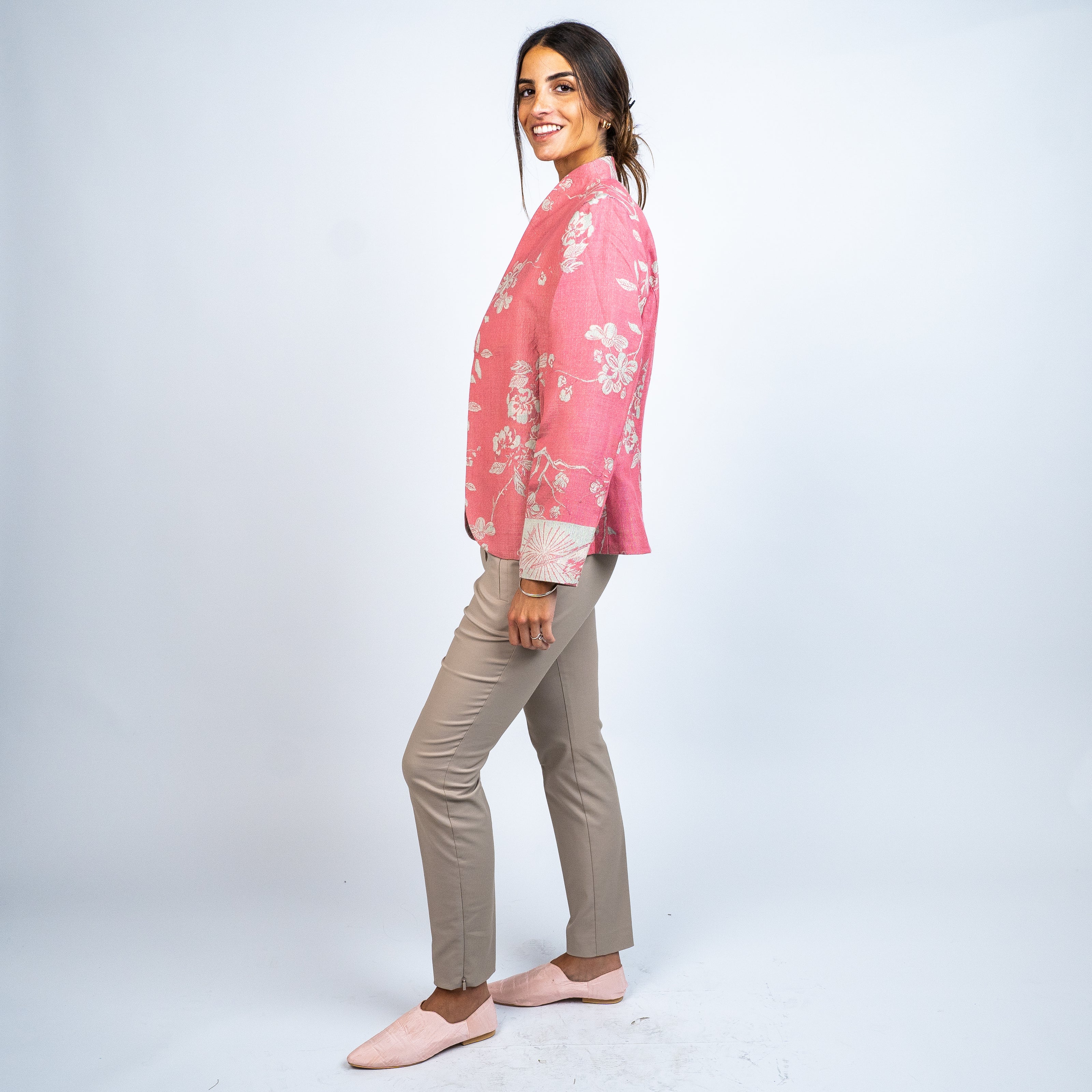 Blazer de Cashemere y Seda Estampado