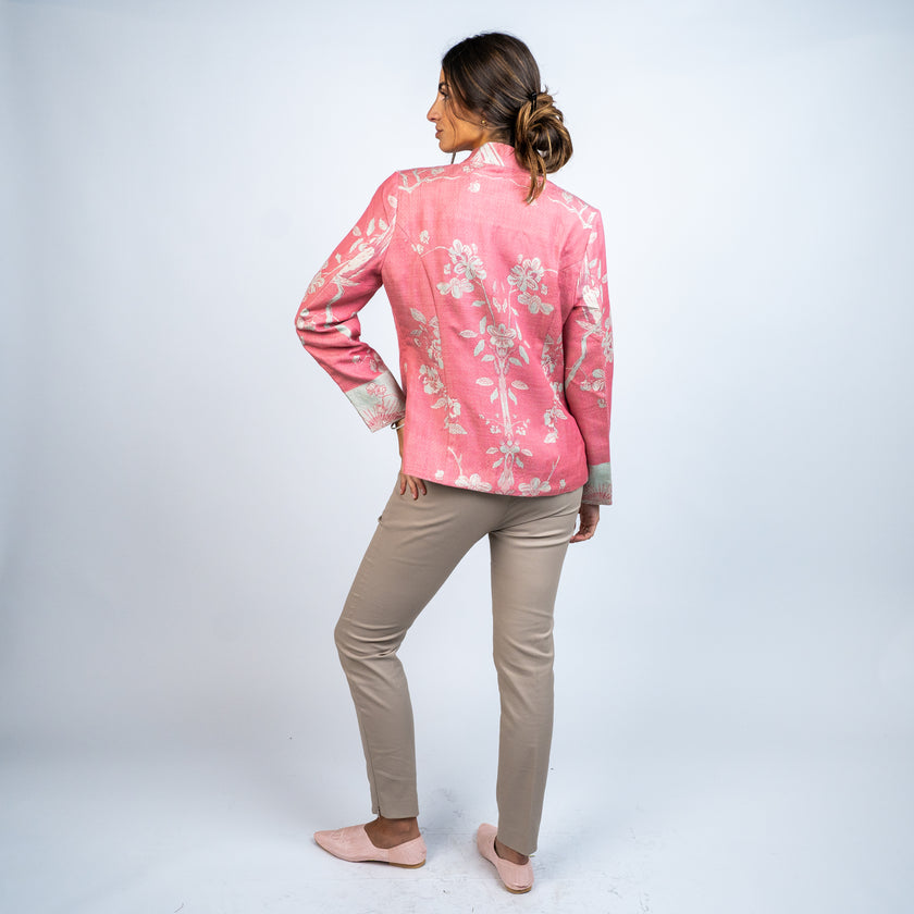 Blazer de Cashemere y Seda Estampado