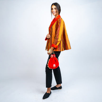 Chaqueta en Shatung de Seda Reversible