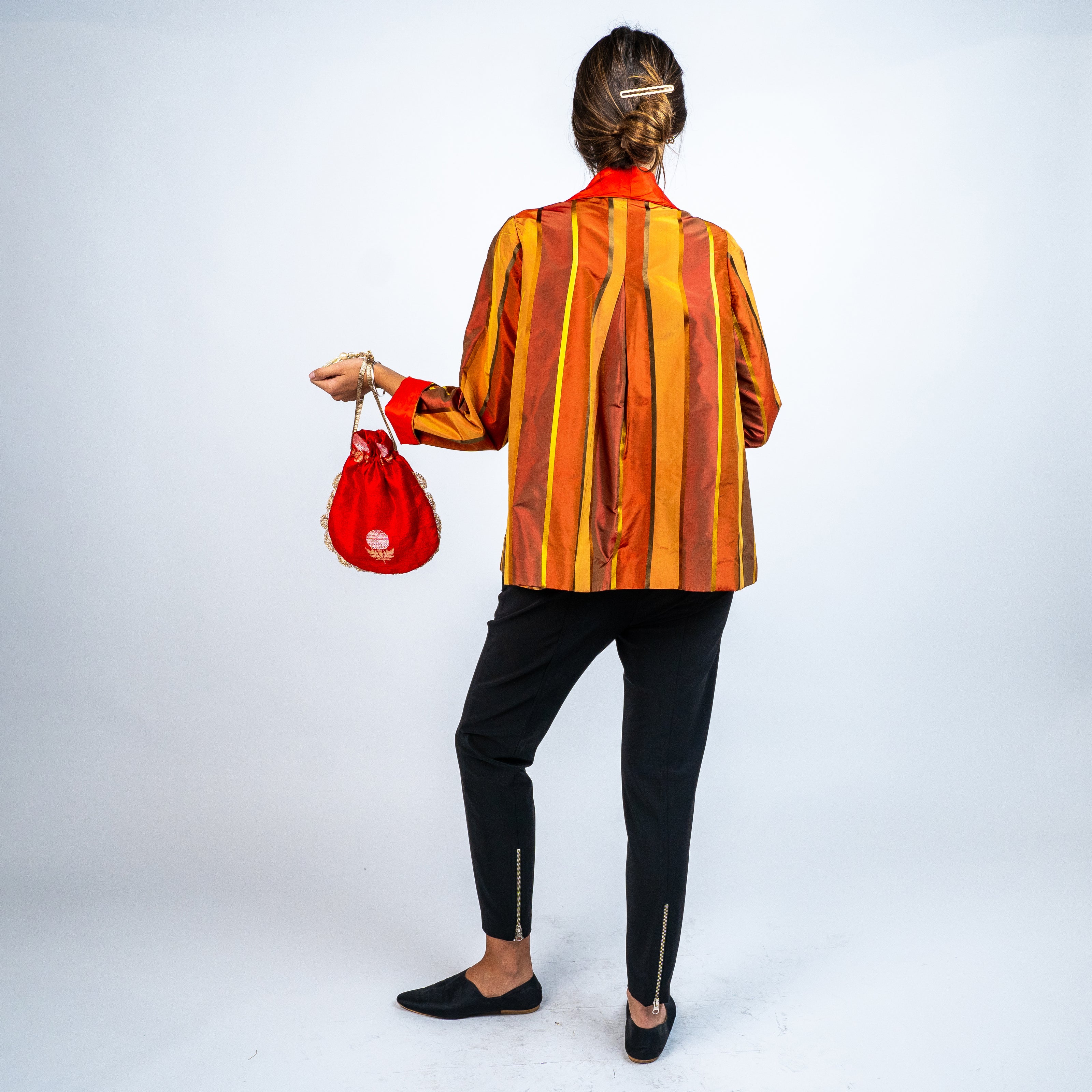 Chaqueta en Shatung de Seda Reversible