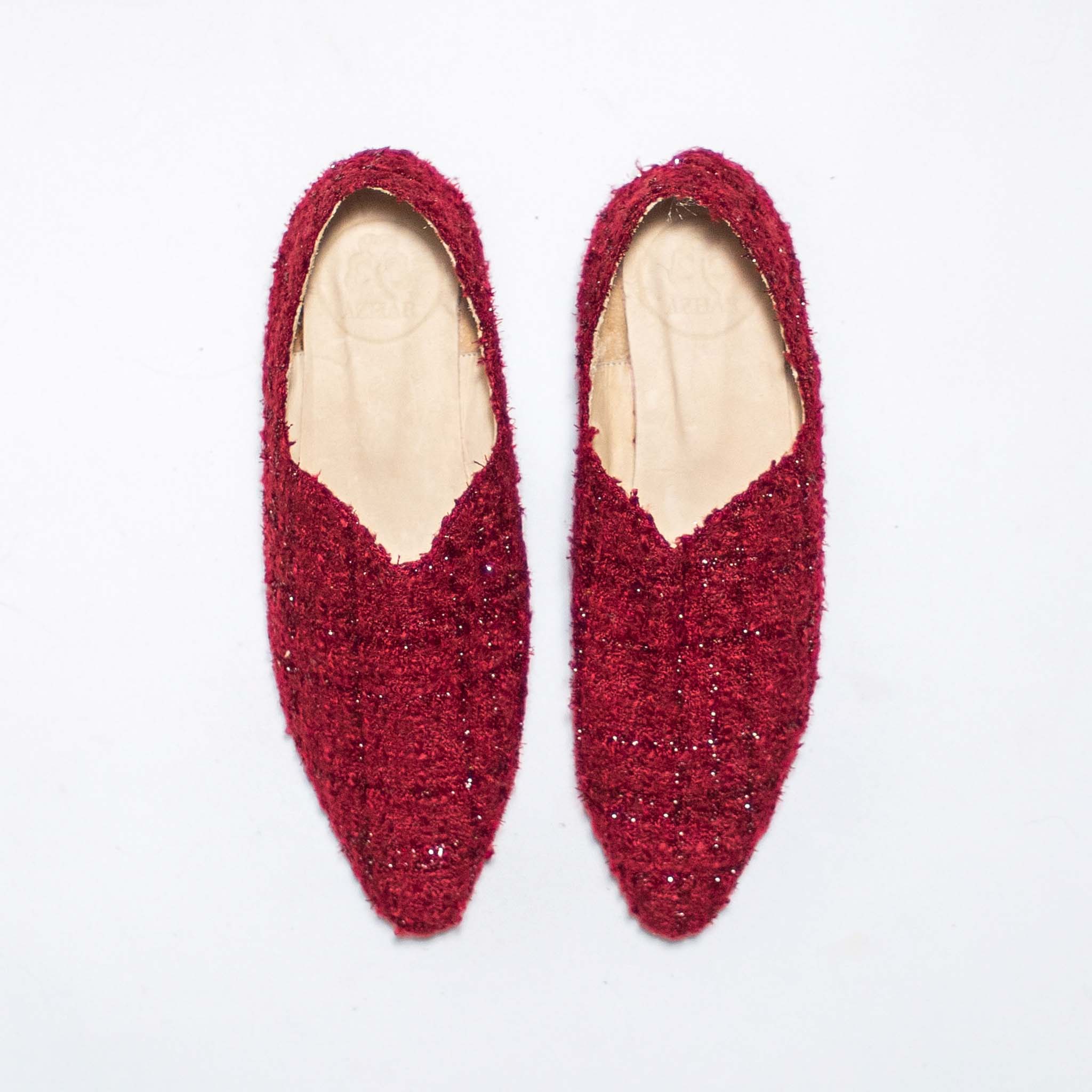 Babus en Tweed de Lana Granate