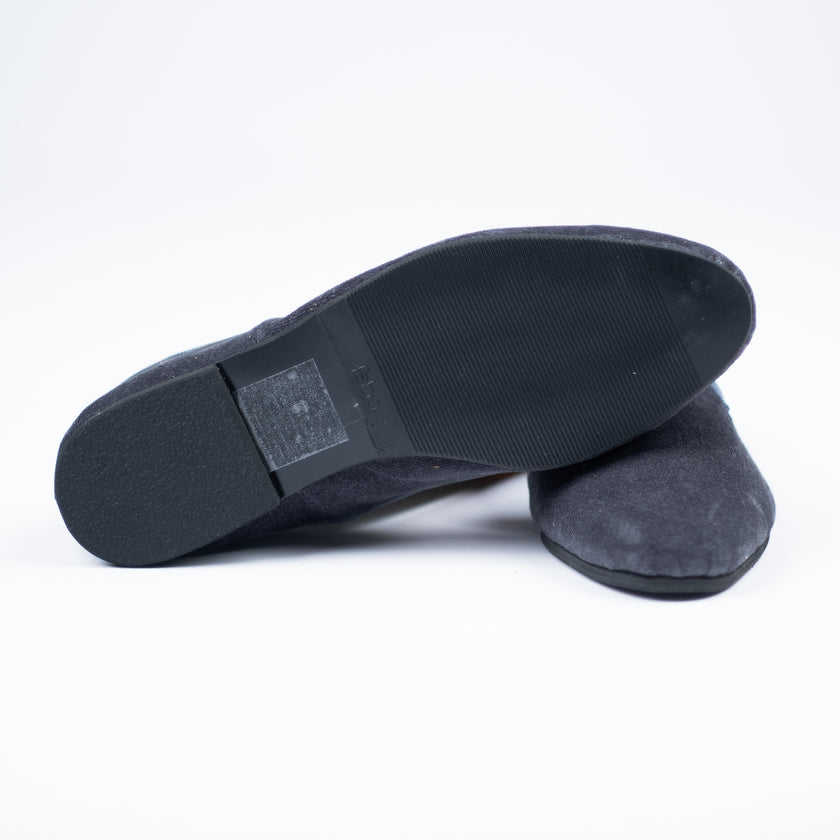 Slippers de Terciopelo Gris