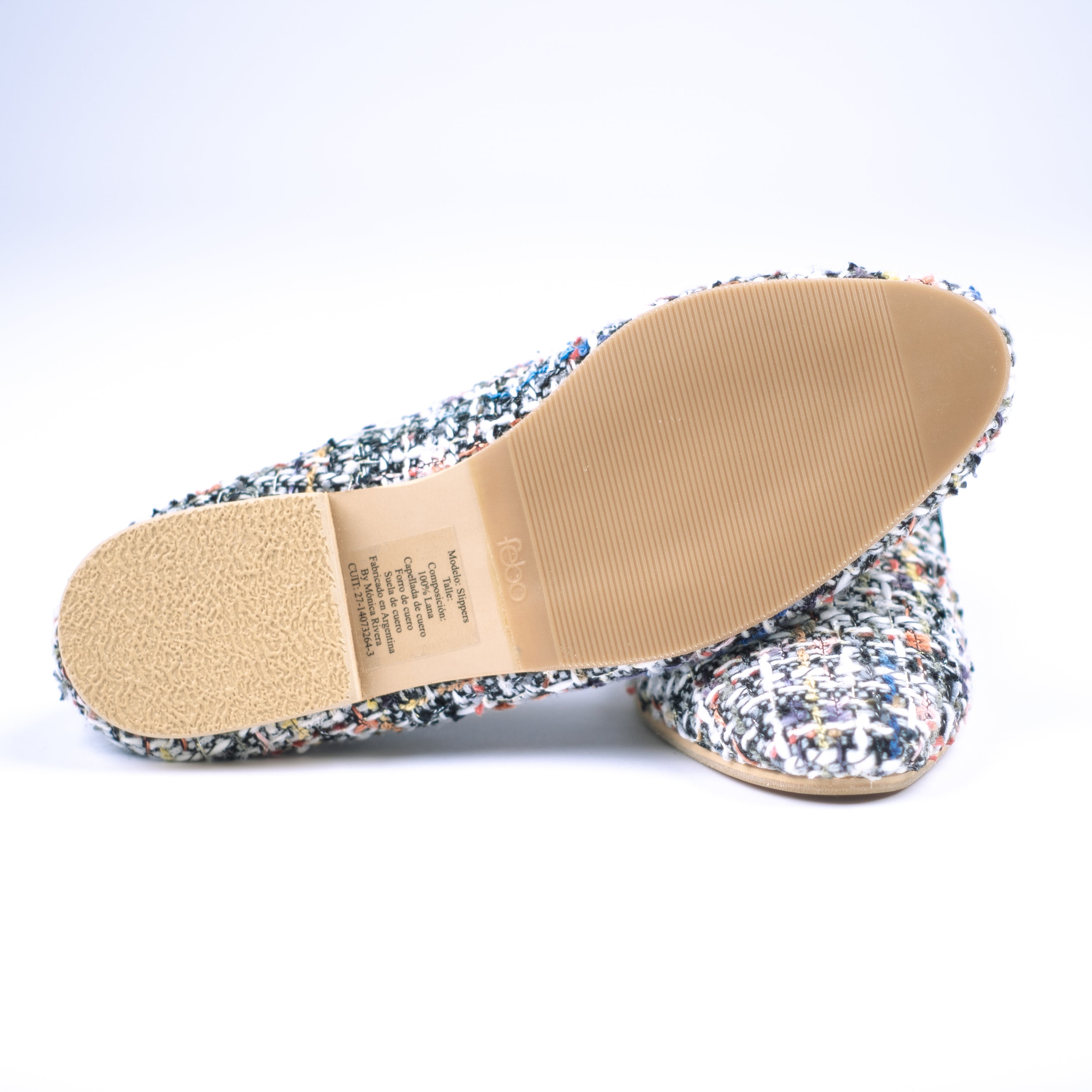 Slippers Tweed de Lana Fantasía