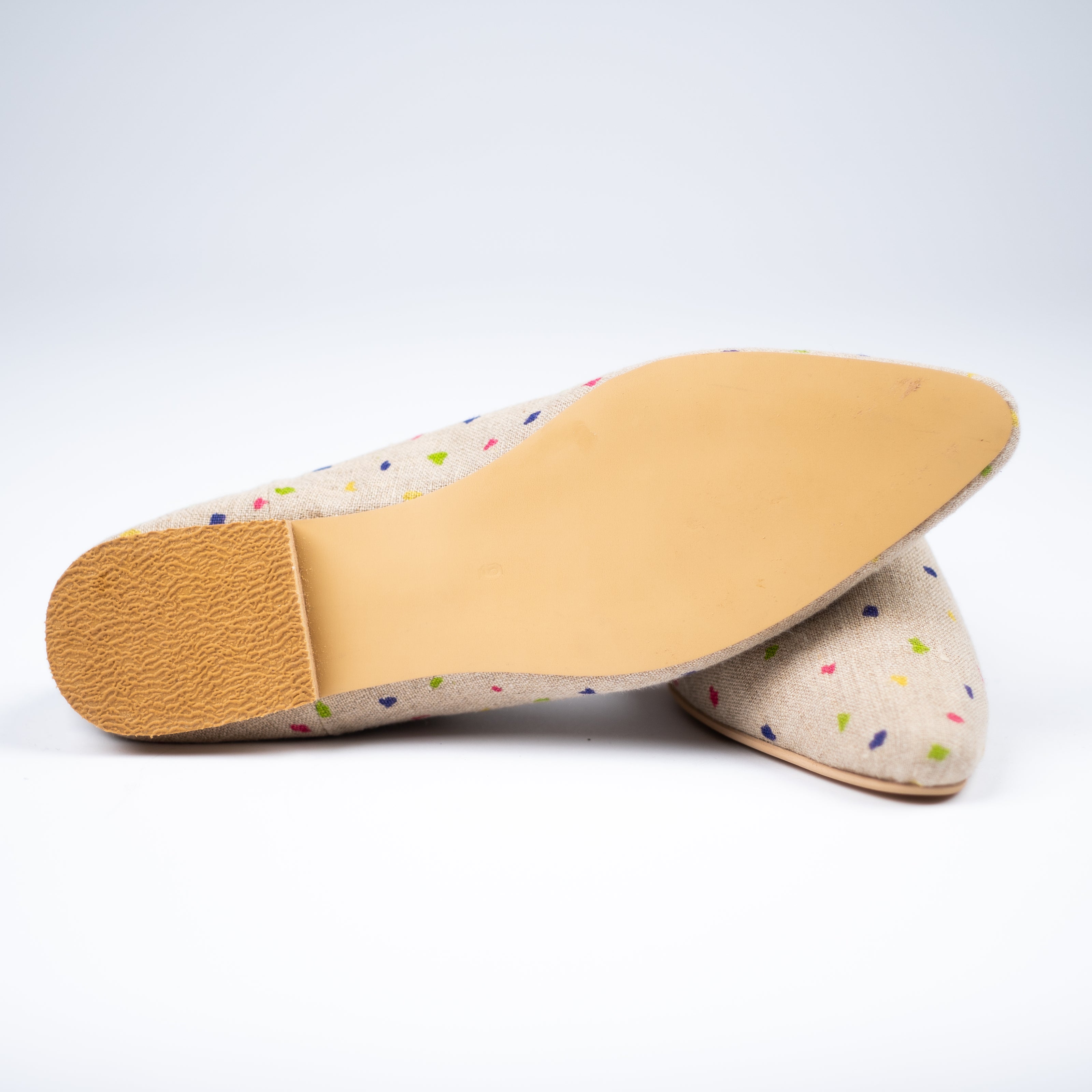 Babus Lino Beige con Pintitas - Beige Jaspe