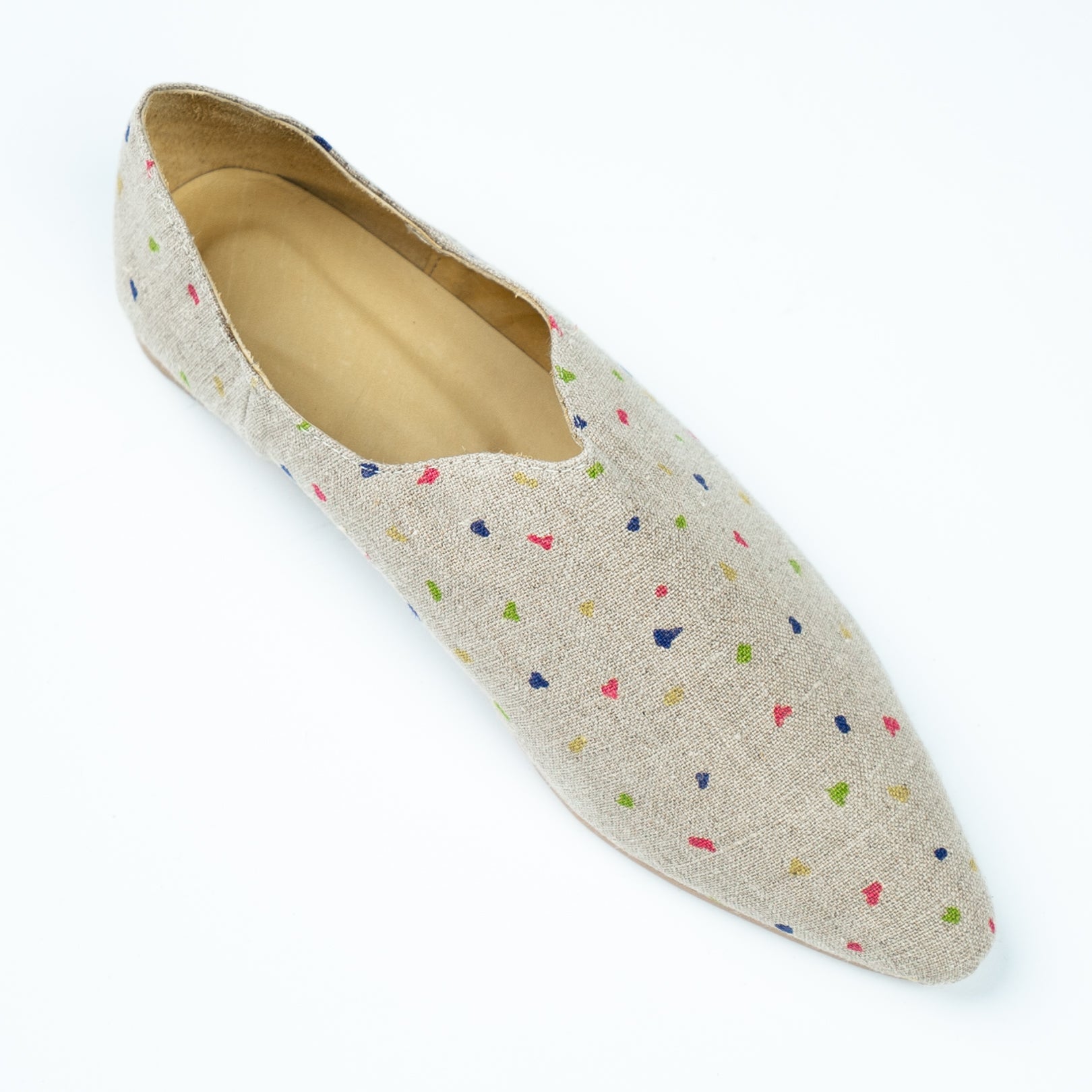 Babus Lino Beige con Pintitas - Beige Jaspe