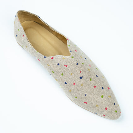 Babus Lino Beige con Pintitas - Beige Jaspe