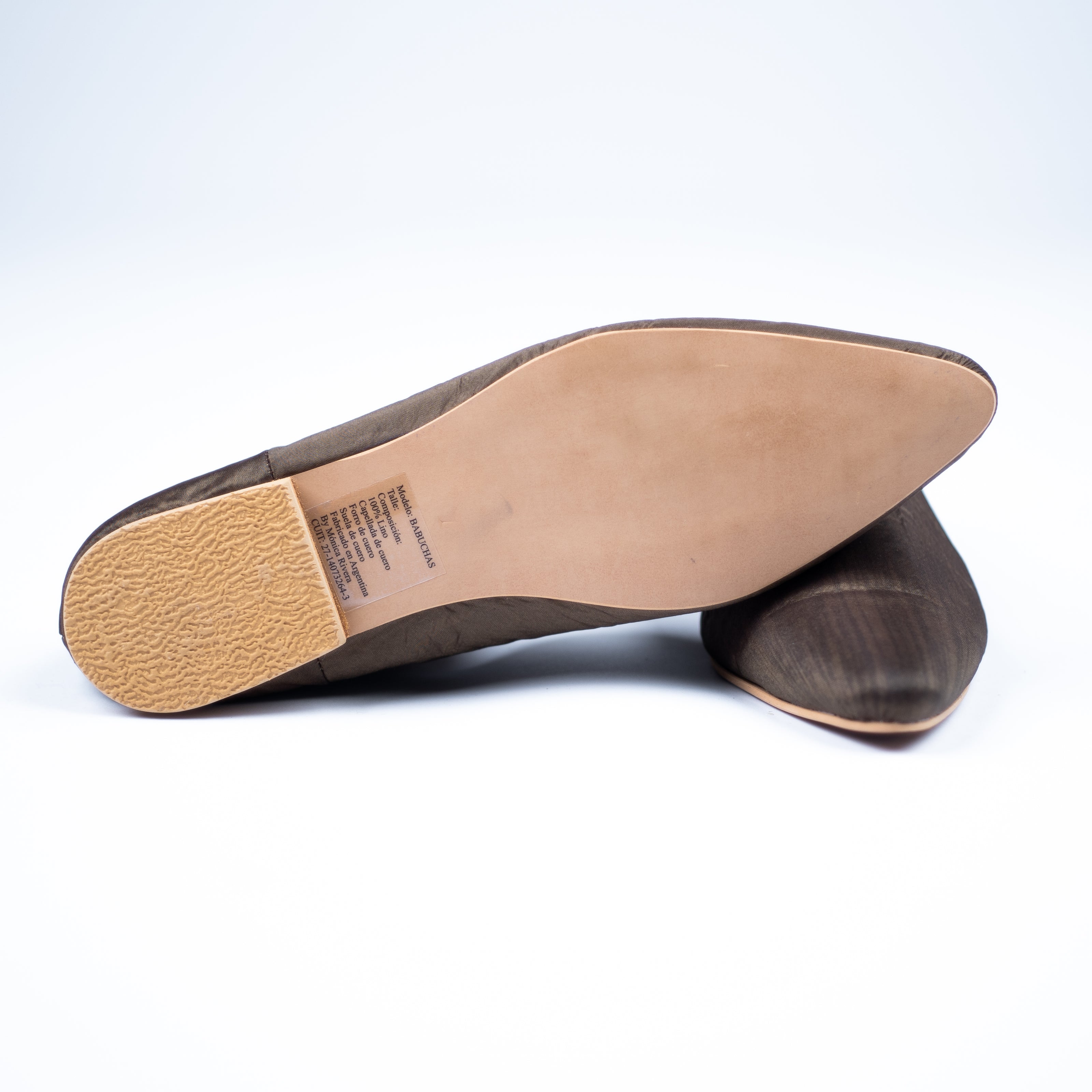 Babus en Shantung de Seda - Nogal