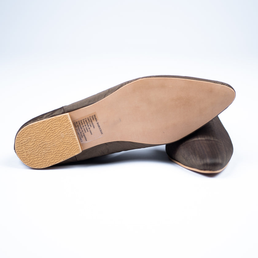 Babus en Shantung de Seda - Nogal