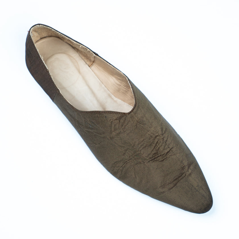 Babus en Shantung de Seda - Nogal