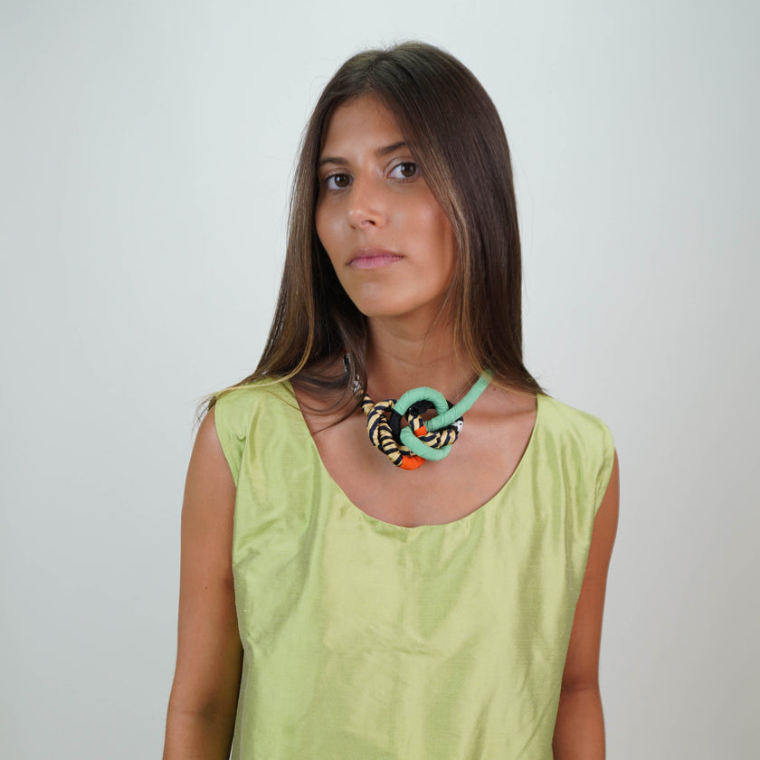 Vestido en Shantung de Seda